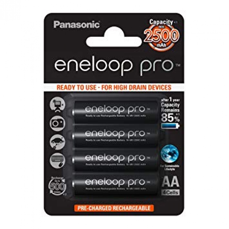 Set 4 bucati acumulatori aa 2500mah eneloop pro
